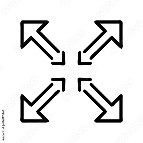 Decrease Arrows Minimize Icon