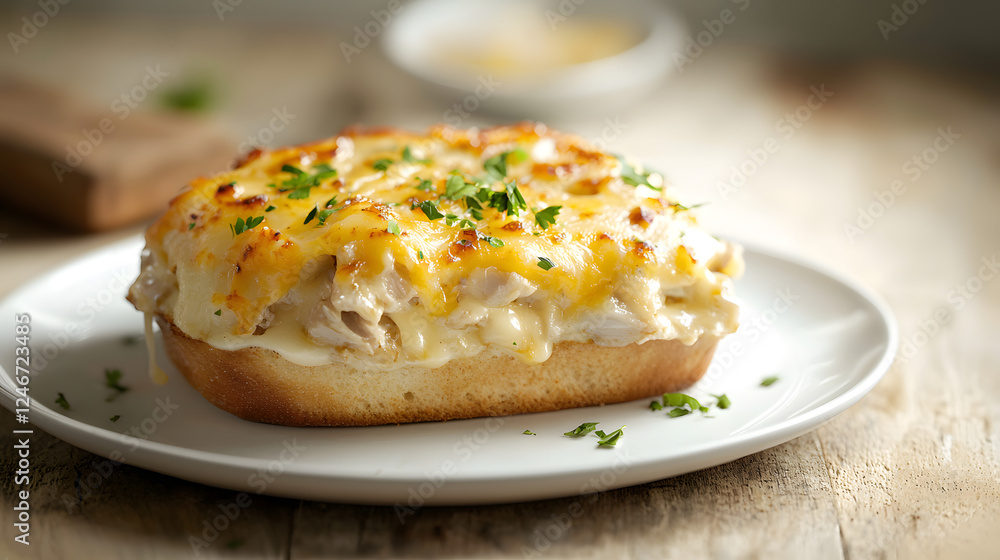Homemade American Inspired Dish with Creamy Cheese and Herbs Homemade American Inspired Dish with Creamy Cheese and Herbs
