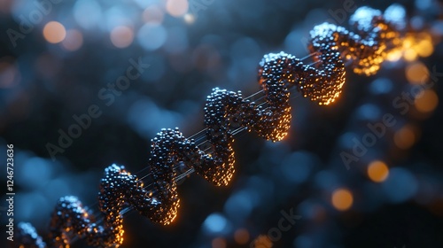 Transcription factors binding DNA forming a regulatory protein complex to control gene expression photo