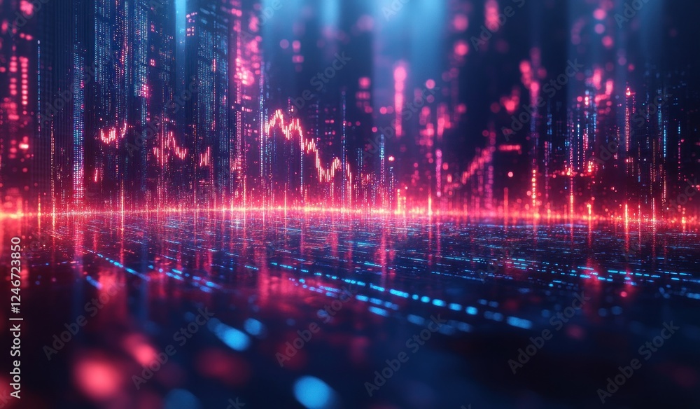 Futuristic Stock Market Analysis Financial Chart with Growth Strategy Technology and Investment Data Visualization Futuristic Stock Market Analysis Financial Chart with Growth Strategy Technology and Investment Data Visualization
