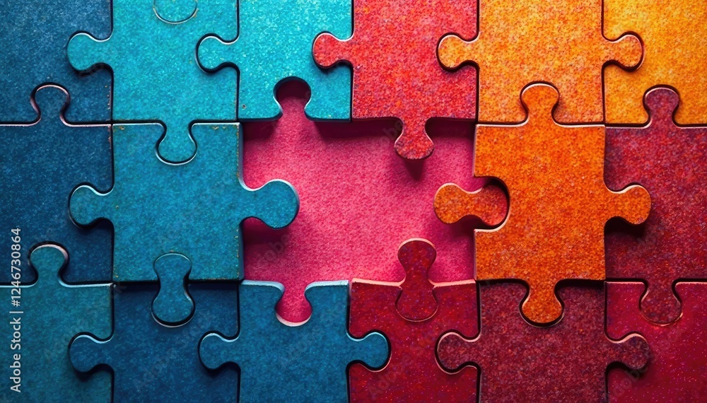 Overlapping pieces of a puzzle form a hidden shape in the background, hidden meaning, hidden details, hidden shape Overlapping pieces of a puzzle form a hidden shape in the background, hidden meaning, hidden details, hidden shape