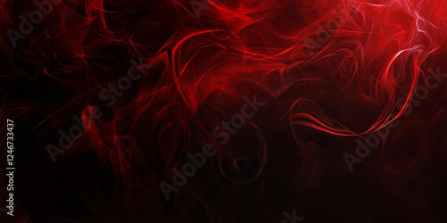Obraz na płótnie A deep red background with abstract smoke-like tendrils swirling in from the edges. The dark, moody design is ideal for mysterious branding, gothic themes, or digital art with a touch of drama. w salonie