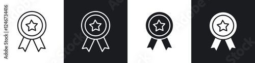 Accreditation icons vector graphics for web designs