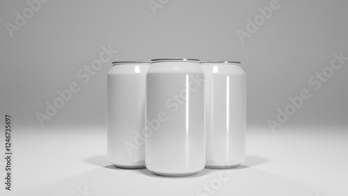 aluminum beverage can on neutral background