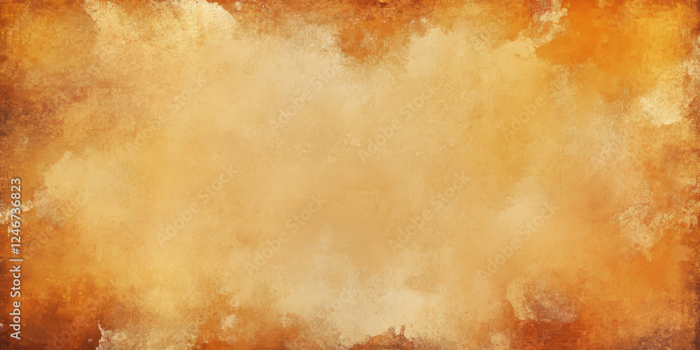 Fototapeta premium Distressed rusted iron background with thick, weathered textures and exposed metal underneath the oxidized layers. The deep orange and brown hues create a vintage, industrial aesthetic perfect for