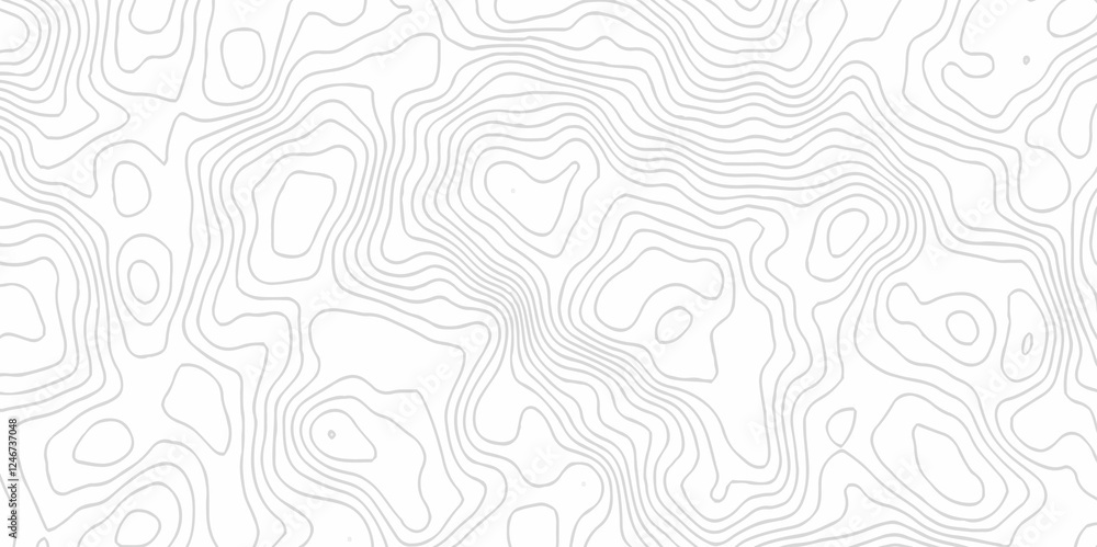 Fototapeta premium White topography topology vector white background fresh contour map texture. white seamless pattern Abstract background with a wave Topography and geography map grid abstract backdrop.