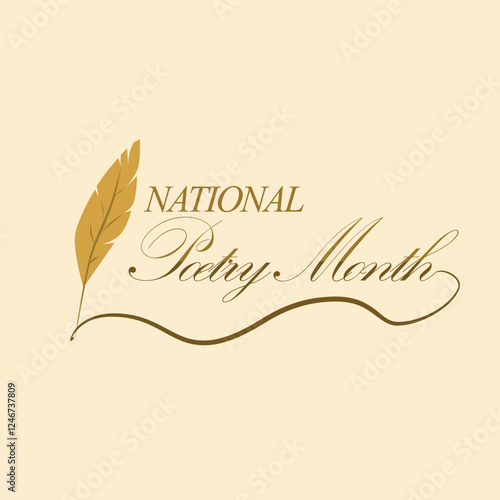 vector graphic of national poetry month for national poetry month celebration.
