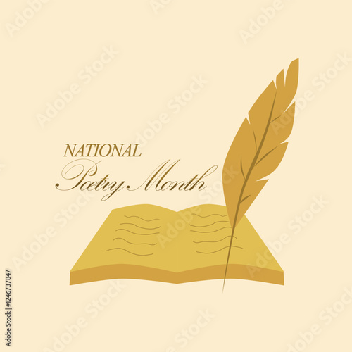 vector graphic of national poetry month for national poetry month celebration.