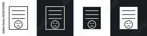 Complaint icons vector graphics for web designs