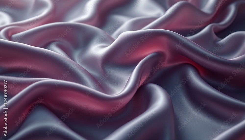 Obraz premium Abstract silk folds background with soft waves and light reflections
