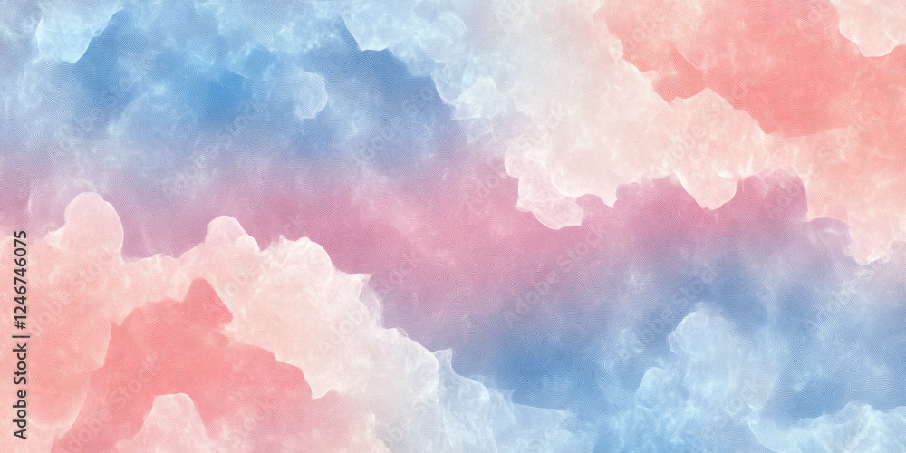 Fototapeta premium A seamless abstract background featuring soft pastel gradients in peach fuzz, chambray blue, and lilac, offering a smooth, tranquil, and harmonious visual.