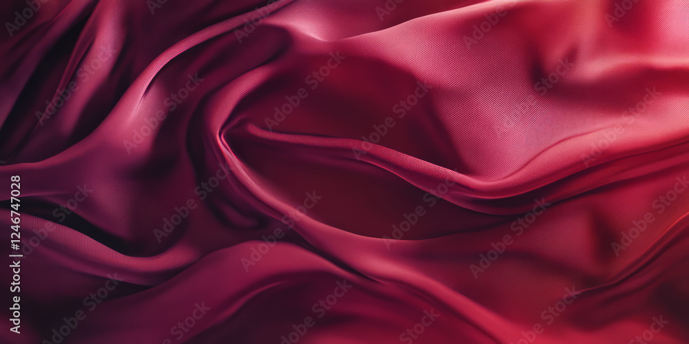 Obraz premium A deep ruby red background with a delicate gradient that fades from dark to light, creating a soothing yet dramatic effect. The soft transition is perfect for luxury branding, high-end fashion, or