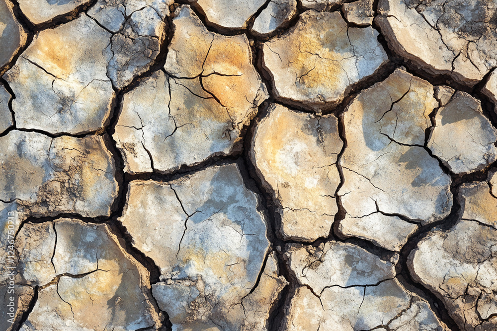 Parched and cracked earth, texture Parched and cracked earth, texture