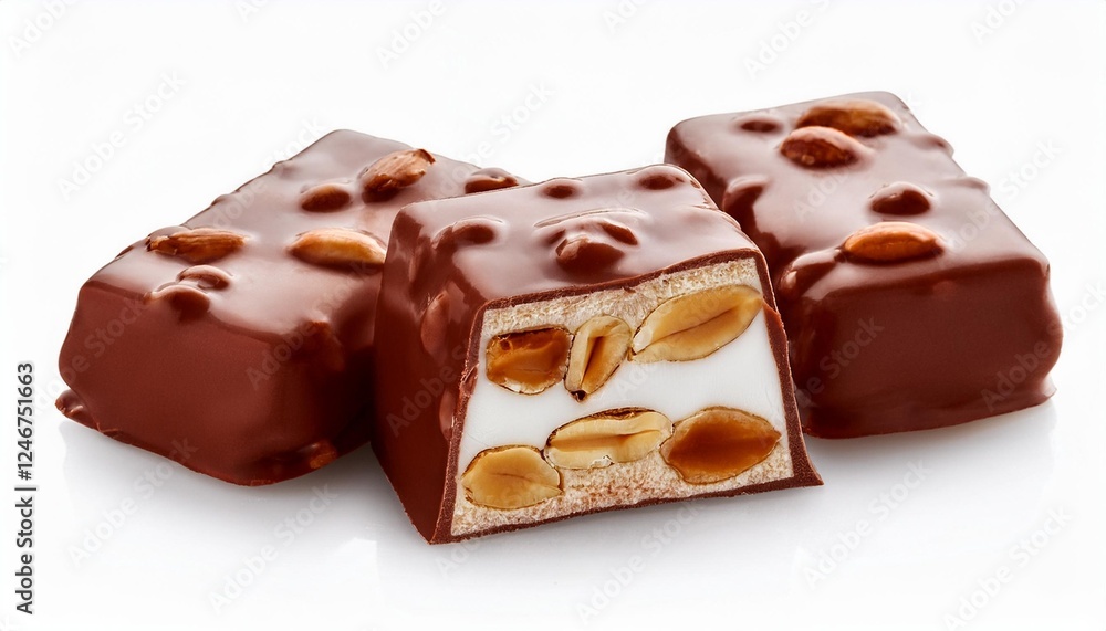 chocolate with nuts on white chocolate with nuts on white