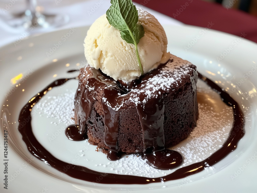 Decadent Chocolate Lava Cake with Ice Cream Decadent Chocolate Lava Cake with Ice Cream