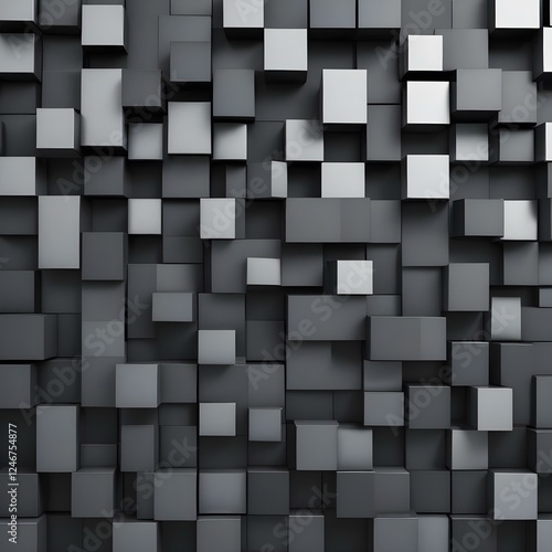 Blended Matte and Shiny Blocks Alternating smooth