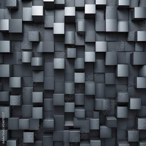 Blended Matte and Shiny Blocks Alternating smooth