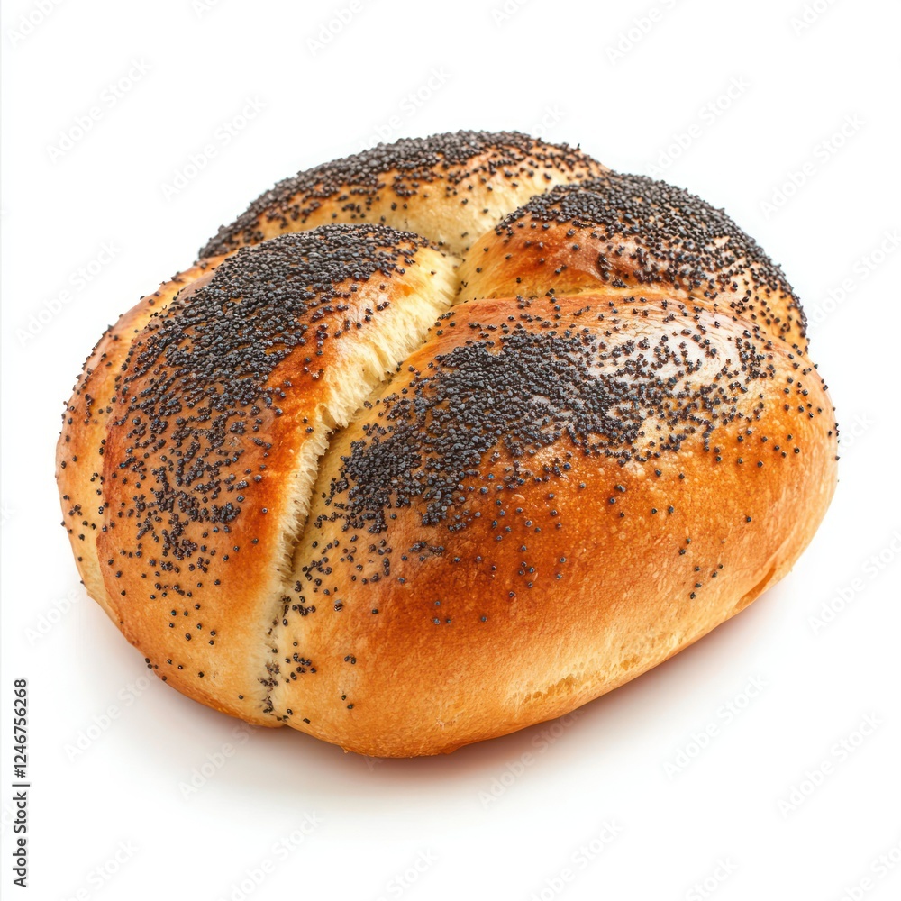 Delicious Poppy Seed Bread Roll Bakery isolated ol transparent background Delicious Poppy Seed Bread Roll Bakery isolated ol transparent background