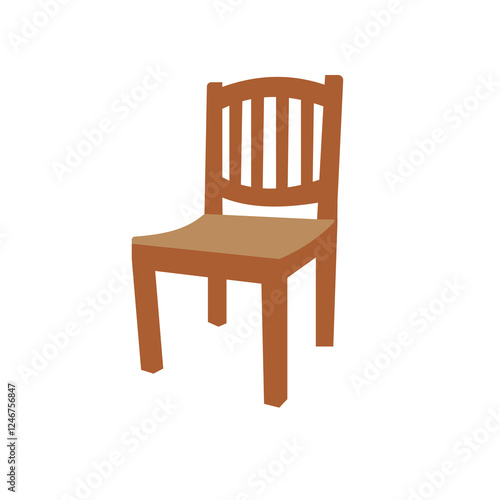 wooden chair isolated on white