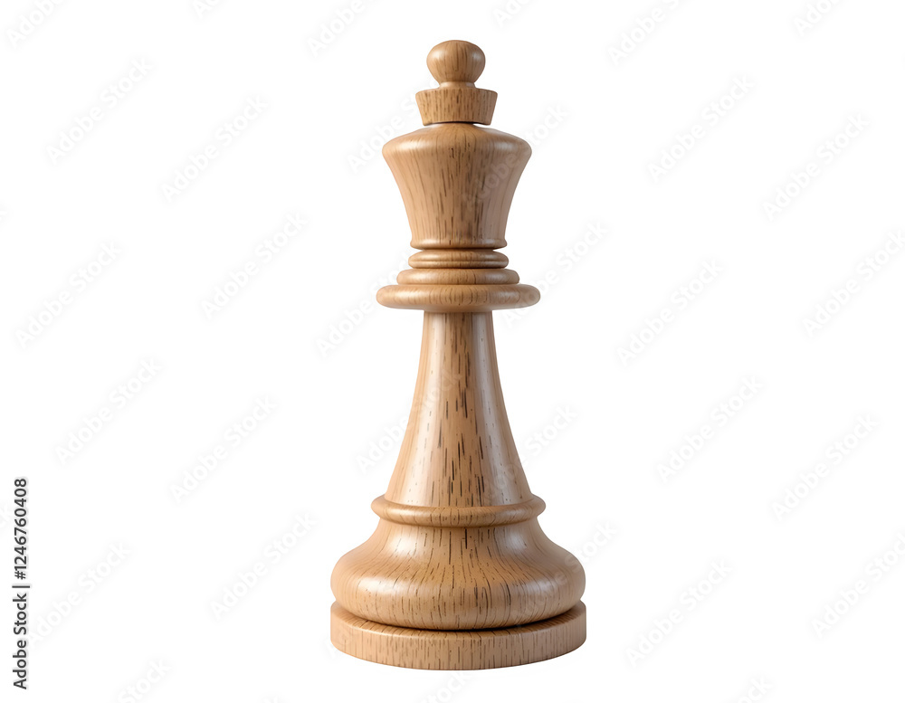 Elegant 3D Wooden Chess Piece with a Smooth Finish, Isolated on Transparent Background Elegant 3D Wooden Chess Piece with a Smooth Finish, Isolated on Transparent Background