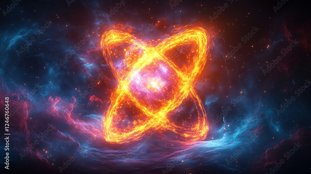 Obraz premium abstract background with glowing lights