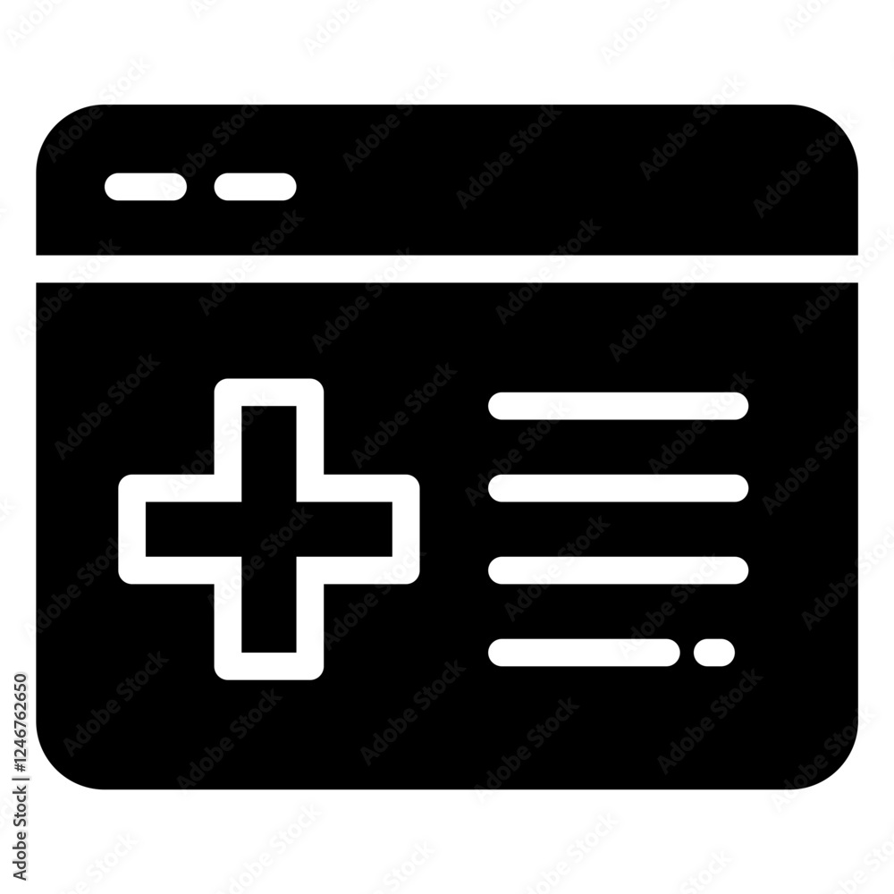 Obraz premium hospital website icon 