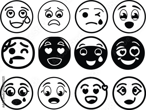 Emotional emoji icon with an expressive face, depicting strong feelings like joy, sadness, or frustration. Perfect for reactions and messages.