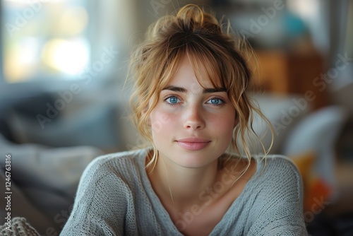 Young woman talking about her mental health problems