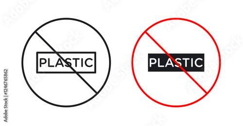 No plastic sign graphic vectors