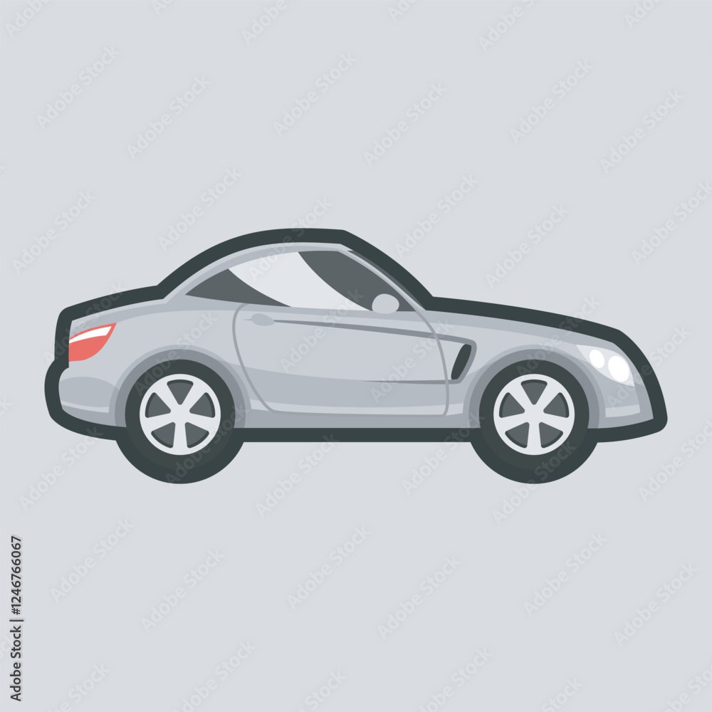 side view sport car with outline flat vector design. side view sport car with outline flat vector design.