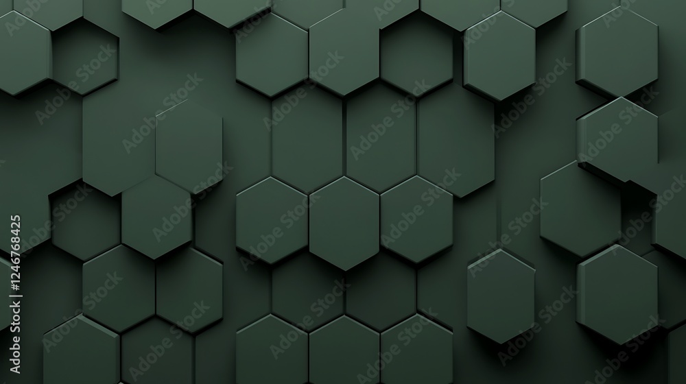 Dark green hexagon wall texture Dark green hexagon wall texture