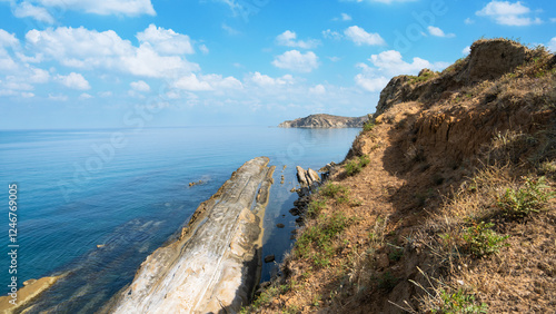 Wallpaper Mural view over rocky Albania coast in the far distance. Torontodigital.ca