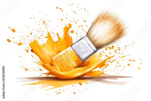 A simple vector illustration of an ancient artifact being uncovered by a brush