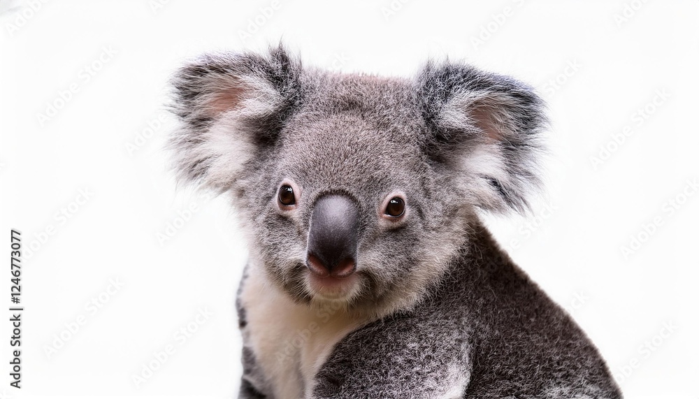 Fototapeta premium koala in front of white background