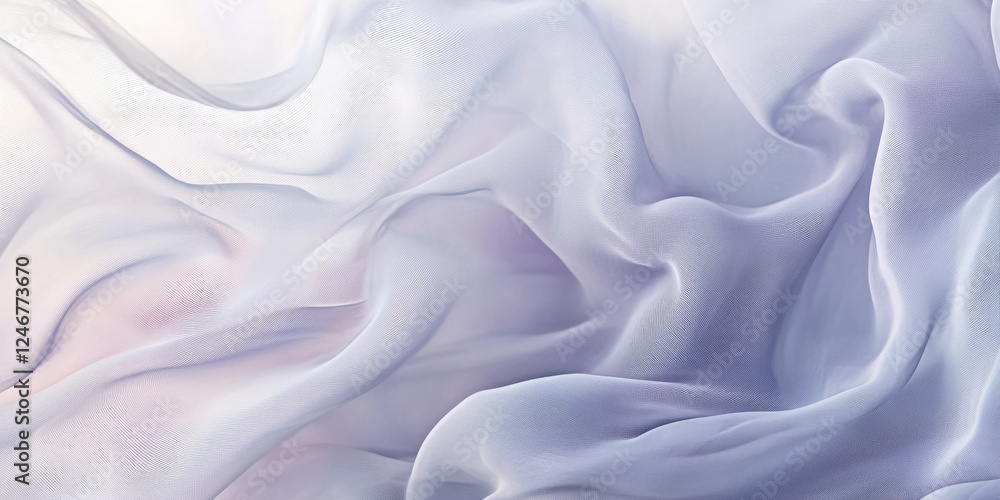 Obraz premium A delicate white abstract background featuring organic, flowing lines that seem to emerge and fade like waves. This fluid design evokes movement and freedom, ideal for creative marketing materials,