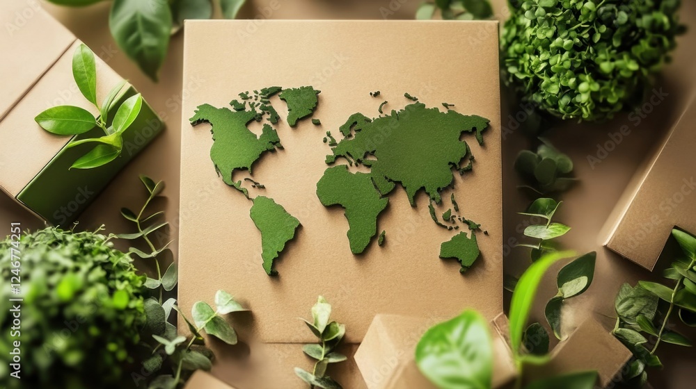 Sustainable supply chain compliance audit, eco-friendly logistics concept