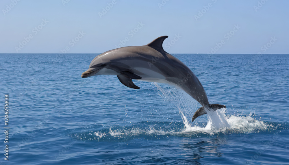 Fototapeta premium Delfin wyskakujący z wody.