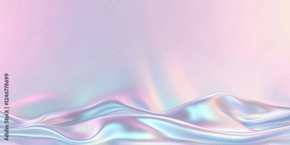 custom made wallpaper toronto digitalHolographic Dream: A mesmerizing abstract background featuring iridescent waves and a soft, pastel color palette. It evokes feelings of wonder and beauty.