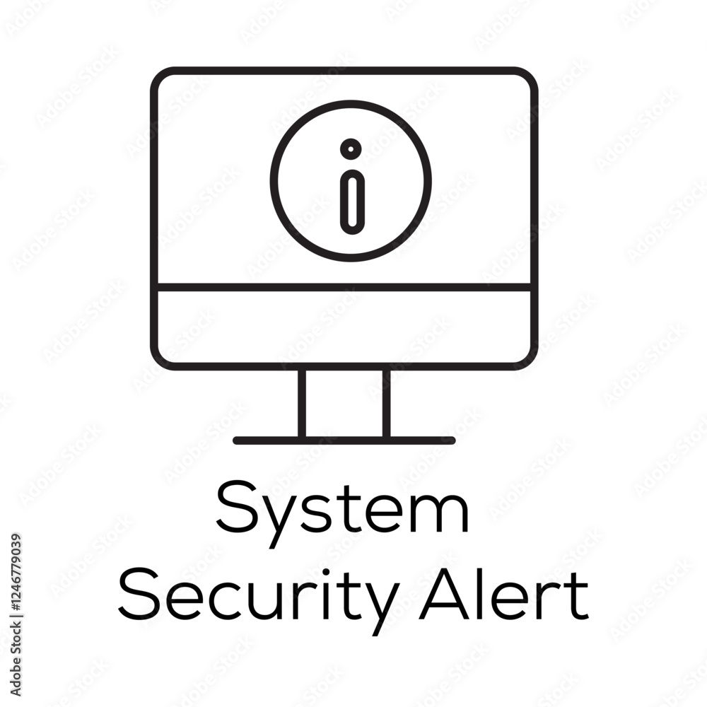 System Security Alert Icon – Important Notification on System Access System Security Alert Icon – Important Notification on System Access