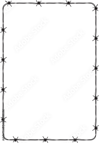 Barbed Wire Frame Illustration