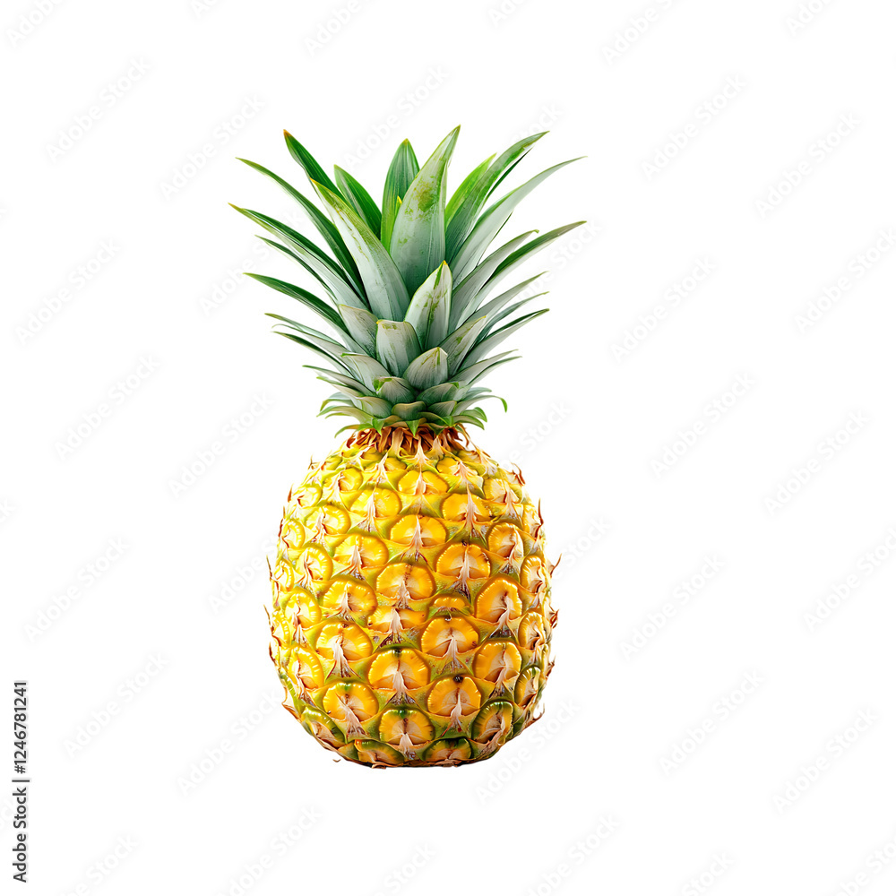 pineapple fruit isolated on a transparent background, in a PNG format pineapple fruit isolated on a transparent background, in a PNG format