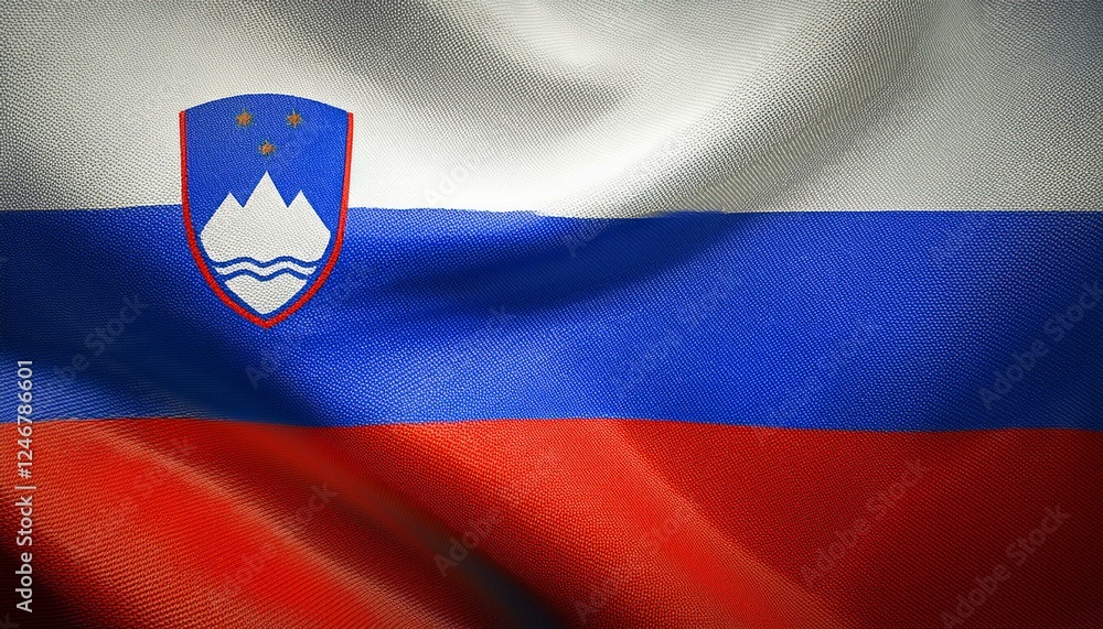 Fototapeta premium 3D Flagge Slowenien