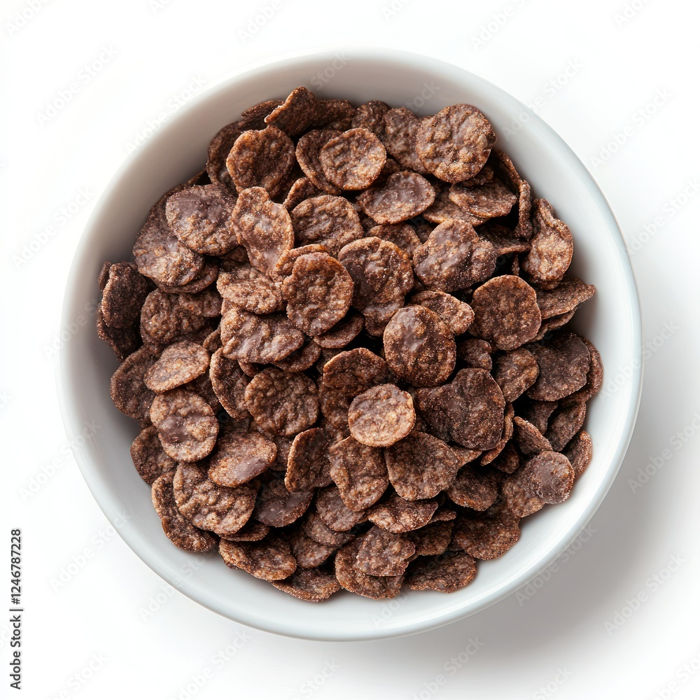 Chocolate Cereal Bowl Breakfast Food eat isolated as transparent background Chocolate Cereal Bowl Breakfast Food eat isolated as transparent background