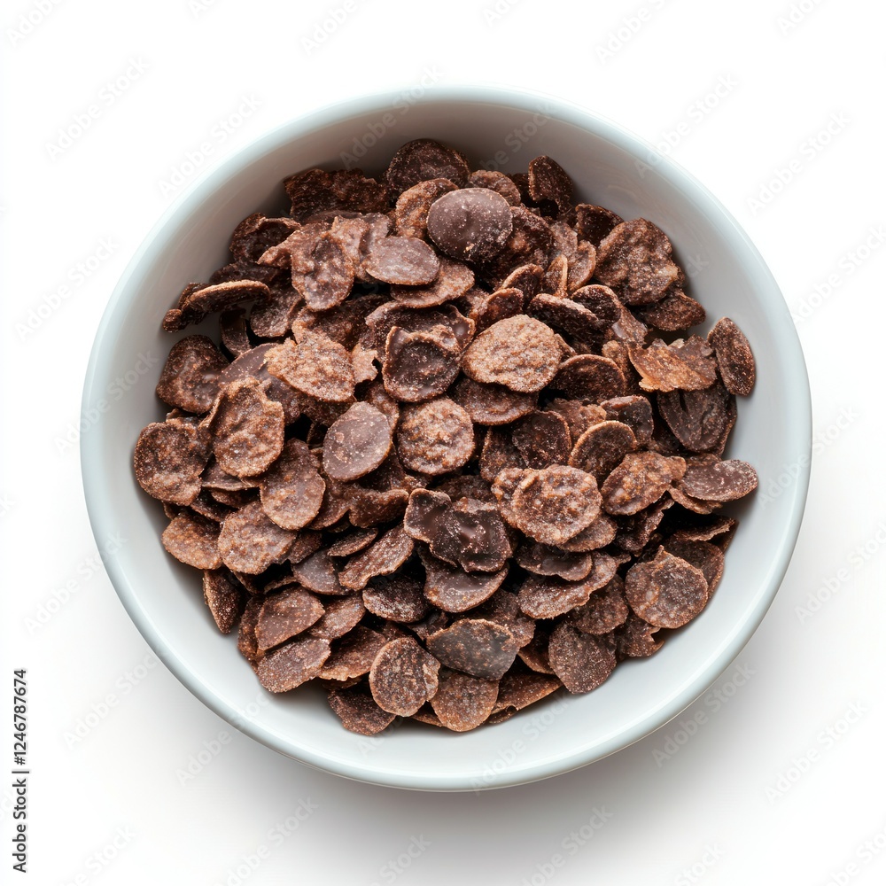 Chocolate Cereal Bowl Breakfast Food eat isolated as transparent background Chocolate Cereal Bowl Breakfast Food eat isolated as transparent background