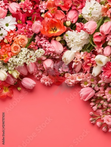 Create Stunning Valentine's Flower Bouquet Arrangements Floral Studio Visual Guide Bright Atmosphere Overhead View Romantic Concept
