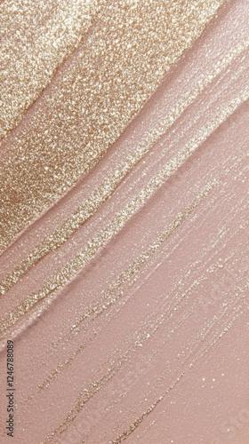 Shimmering Gold and Blush A...