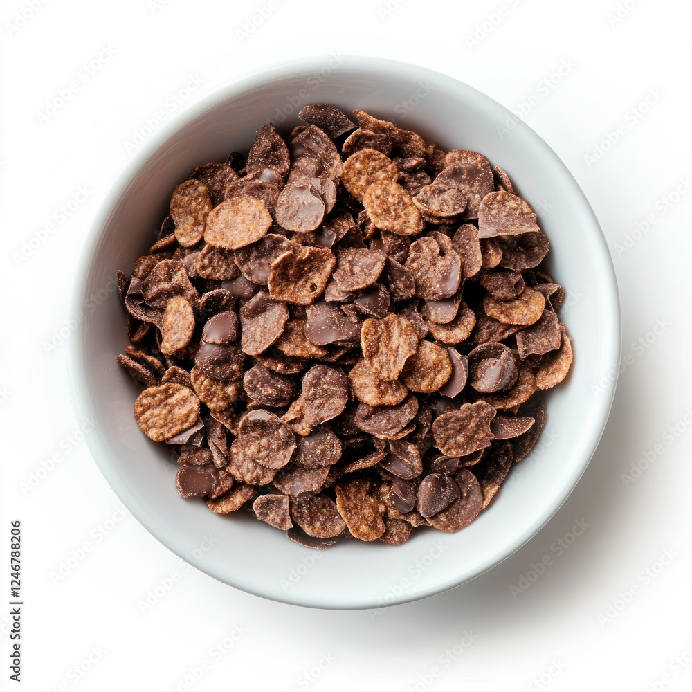 Chocolate Cereal Bowl Breakfast Food eat isolated as transparent background Chocolate Cereal Bowl Breakfast Food eat isolated as transparent background