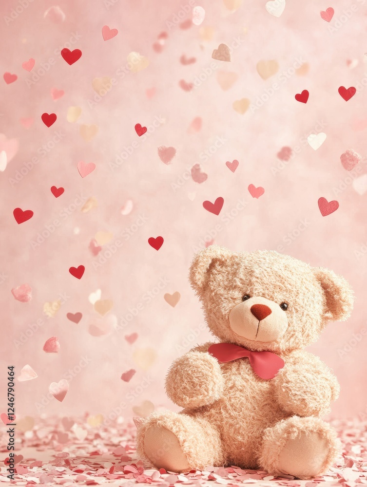 Create a Romantic Valentine Teddy Bear Display Indoor Photography Soft and Sweet Environment Close-up Love Concept Create a Romantic Valentine Teddy Bear Display Indoor Photography Soft and Sweet Environment Close-up Love Concept