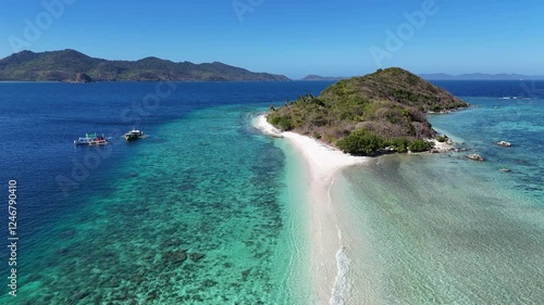 4K Aerial View of a beach in Palawan, Philippines