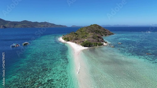 4K Aerial View of a beach in Palawan, Philippines